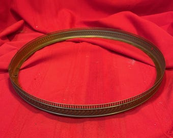 Antique Brass Hanging Oil Lamp Shade Ring 14" SR6