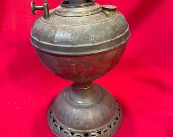 Antieke messing Bradley Hubbard B&H Radiant No. 4 olielamp reparatie of onderdelen L150