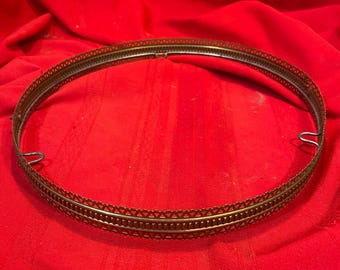 Antique Brass Hanging Oil Lamp Shade Ring 14" SR8
