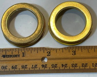2 Oil Lamp Collar Screw on #2 Kerosene Burner Light Brass Part Lot Of 2