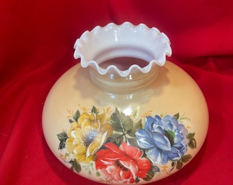 Vintage Tam O Shanter Floral Lamp Shade 9 1/2" Fitter