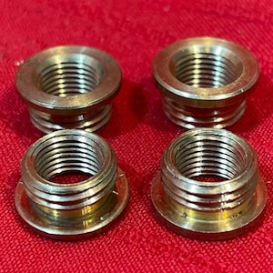4 Vintage Messing Lampenteil-Adapter Reduzierstücke 3/8" x 1/2" P1