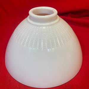 Vintage Stehlampe aus weißem Milchglas mit Diffusor und Lampenschirm, 25 cm (10 Zoll)
