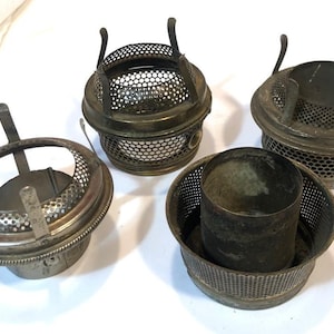 4 Antique Brass Nickel Oil Lamp Galleries Gallery Aladdin B&H Lamp Parts