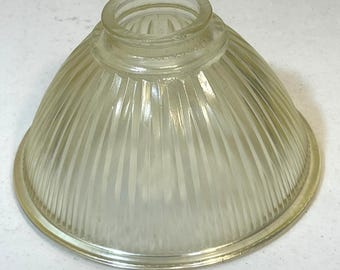 Cubierta de pantalla de lámpara vintage de vidrio acanalado pesado