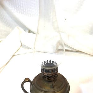 Antique Bradley Hubbard B&H Copper Brass Oil Kerosene Lamp