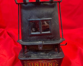 Antik gjutjärns Gardner Union oljefotogenvärmare