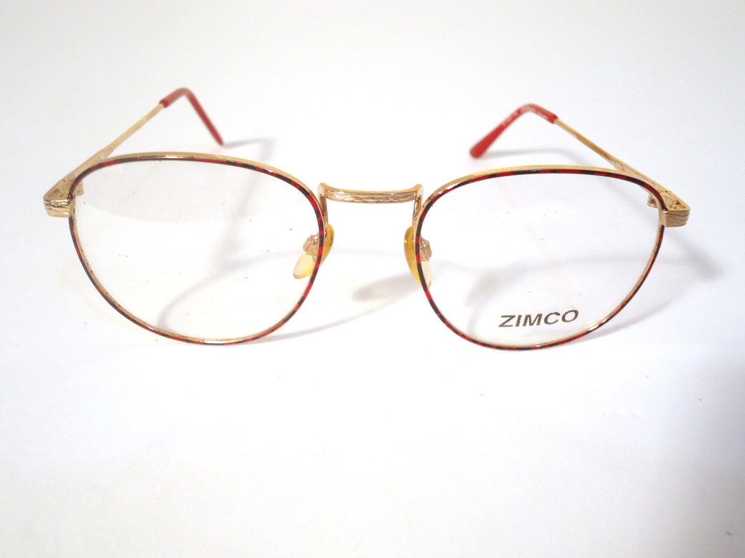 Zimco Usa Eyeglasses Frames Galant Gold Red 51 20 140 Lot 976 Etsy 5168