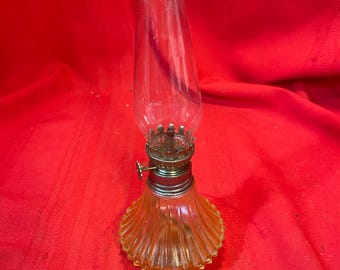 Vintage Lamp Light Farms Small or Miniature Oil Lamp