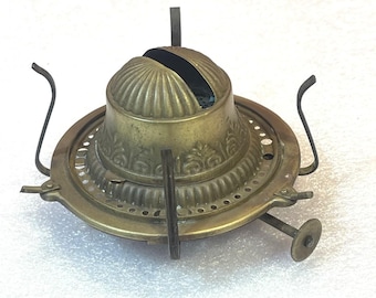 Antique Brass Kerosene Oil Lamp Burner Very Ornate