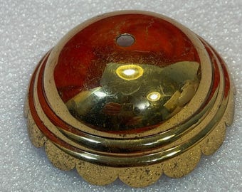 Antique Brass Hanging Oil Lamp Smoke Bell