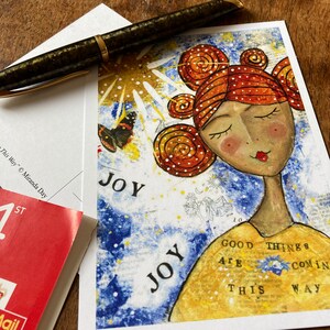 5 Cartoline positive 'Buone cose stanno arrivando' - pacco cartolina - positività - carte da incoraggiare - edificante - rassicurante - confortante