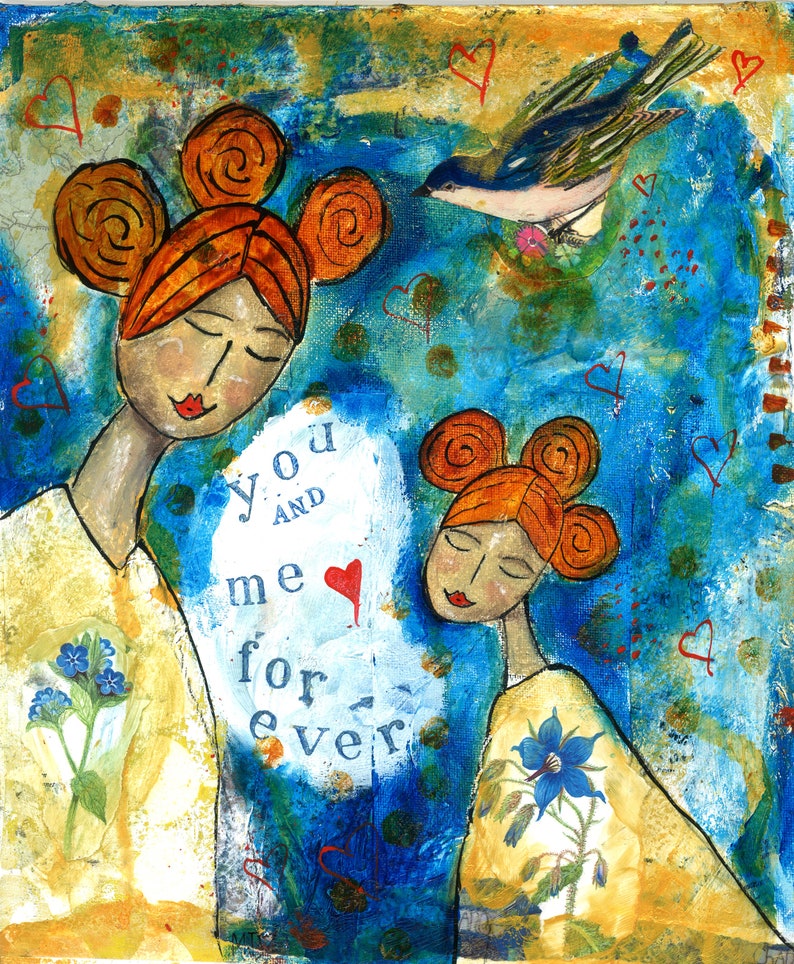 Inspirational Wall Art Gifts for Mothers Positive Affirmations - Art Print /'You and Me Forever/' by Miranda Day