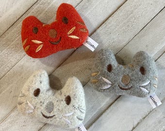 Upcycled Wool Cat Toy : your choice of color