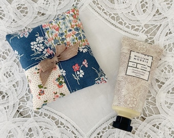 Lavender Sachet Gift Set: Joanne’s Bouquet Liberty Print Patchwork, William Morris Hand Cream