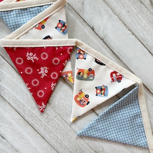Vintage Camper Caravan Print  Mini Bunting Banner Garland