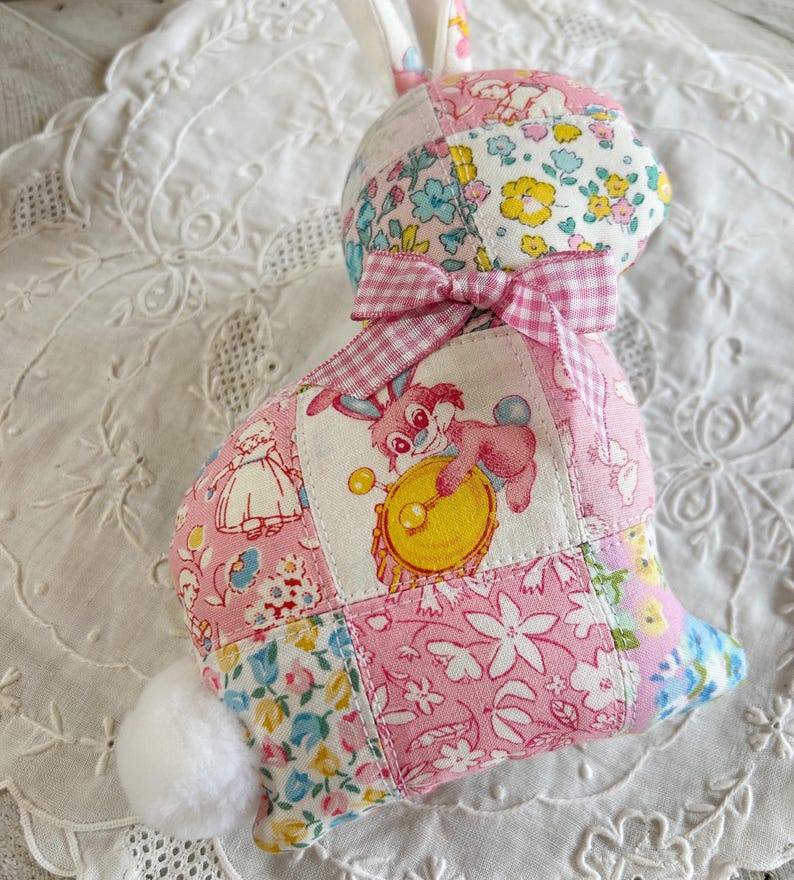 Patchwork Bunny Rabbit - Your Choice 3 Colors - Etsy