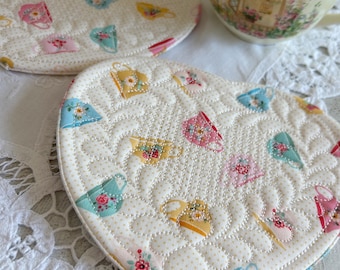 Weiß Teetasse Print Herzförmige Becher Paar