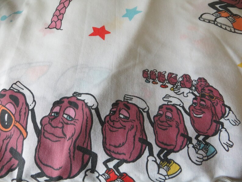 California Raisin Full Size Sheet Set 1988