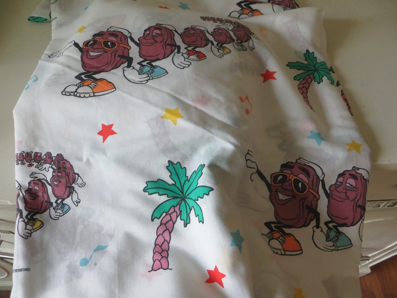California Raisin Full Size Sheet Set 1988