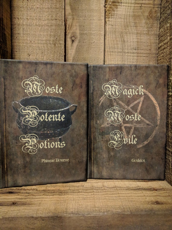 Moste Potente Potions Magick Moste Evile Prop Books Set Etsy