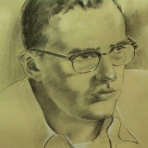 Mystery Man - charcoal on paper, Lenwood J Jarvey
