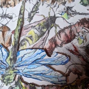 Bugaboo - 3 dimensioanal watercolor on paper, artist unknown