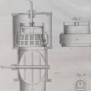 Details of the Engine of HM Steam Frigate Dragon - engraving, R Murray, J W Lowry