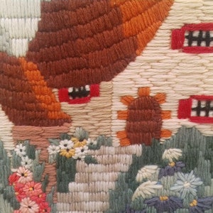 Garden Home - crewelwork, Dorothy A Van Duren