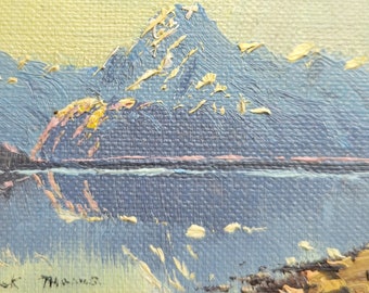 Mt  Cook Sunset - oil on canvas board,  Mark Thomas