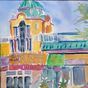 The Barrymore - Aquarell auf Papier, Debra Lee Hellwig
