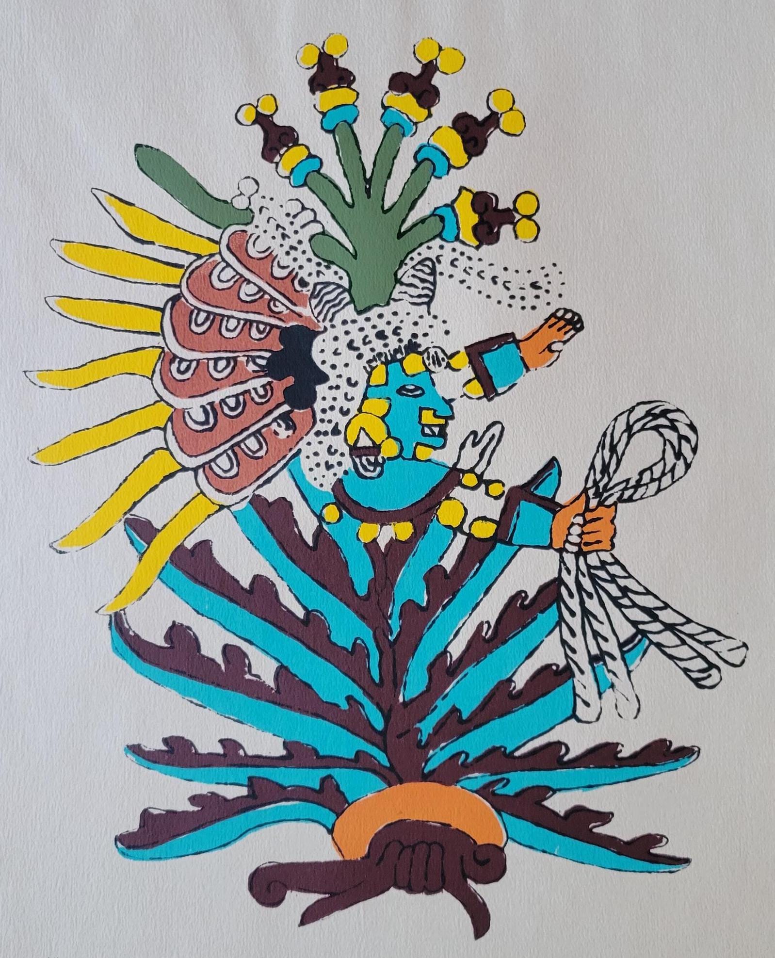 Mayauel - Goddess of Fertility - signed, limited edition serigraph, Edith W Shely