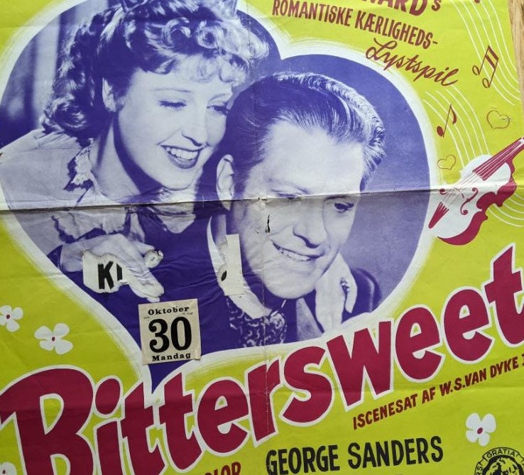 Bittersweet - original Danish movie poster, MGM