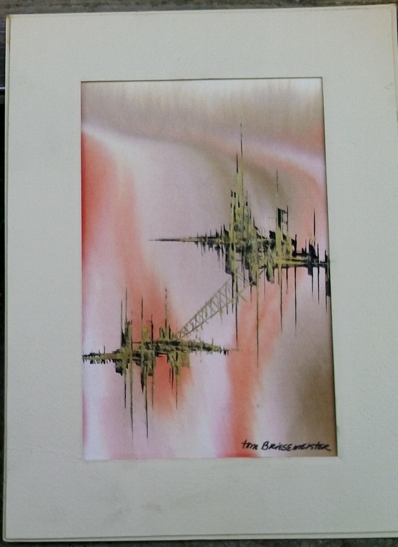 watercolor on paper Tom Briesemeister Suspended City 3