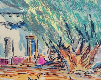 Rancho Hidalgo - signed, limited edition serigraph, Betty Powers