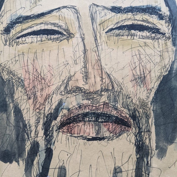 Jesus, der Christus - Tinte und Aquarell, Künstler unbekannt