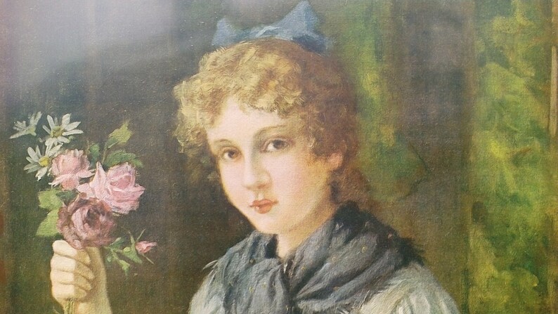 John H Henpill lithograph Who/'ll Buy My Flowers?