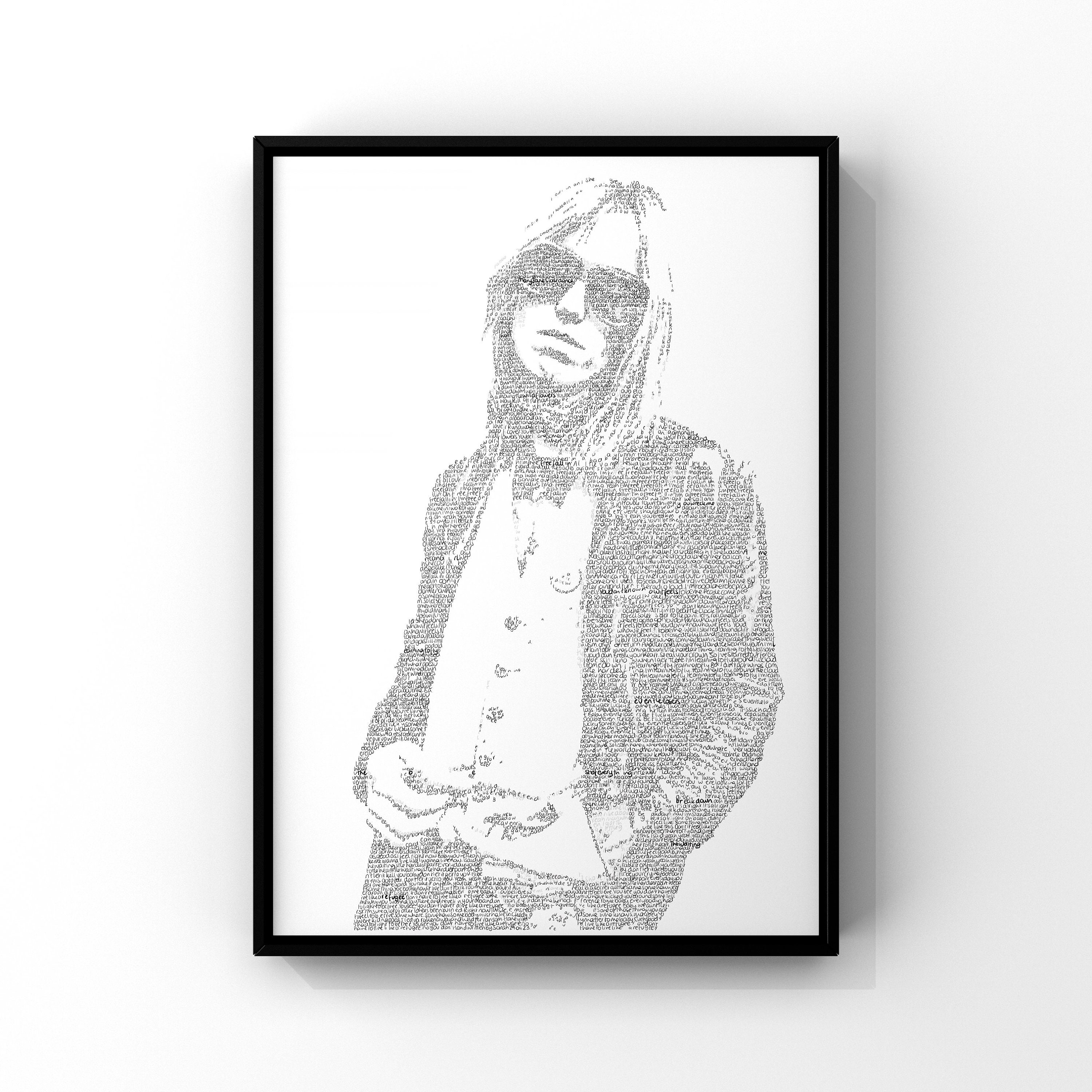 Tom Petty And The Heartbreakers American Girl White Script Song Lyric Wall  Art Print
