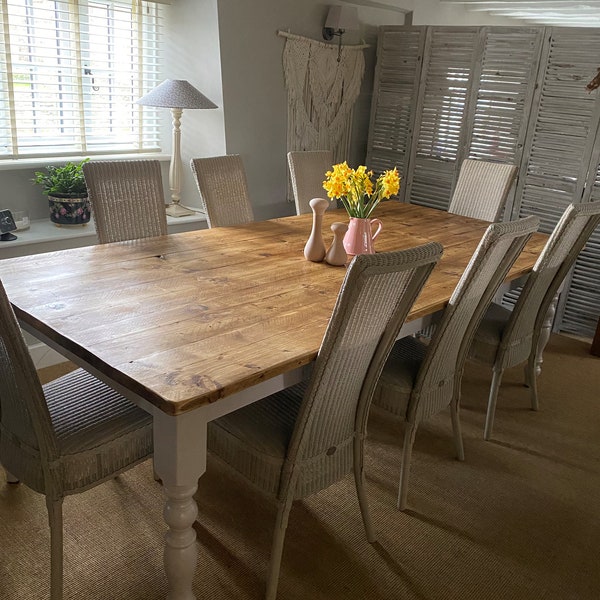 Rustic Dining Table - Etsy UK