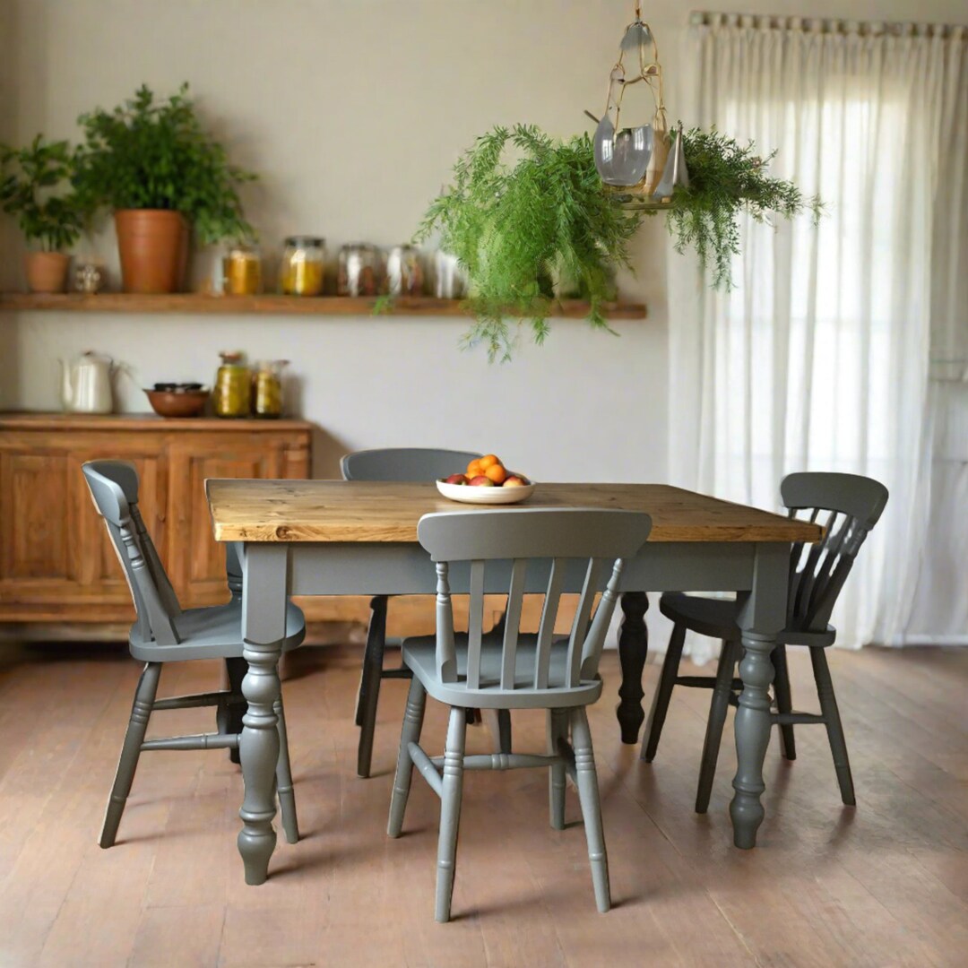 Rustic Farmhouse Dining Table - Custom Size Kitchen Table - Handmade ...