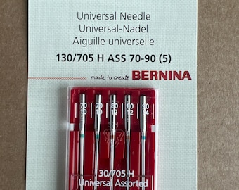 Bernina Assorted Sewing Needles 130/705 H 70-90 - Pack of 5 Needles