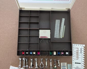 Bernina Presser Feet and Box for Record 830 and 930 Sewing Machines.