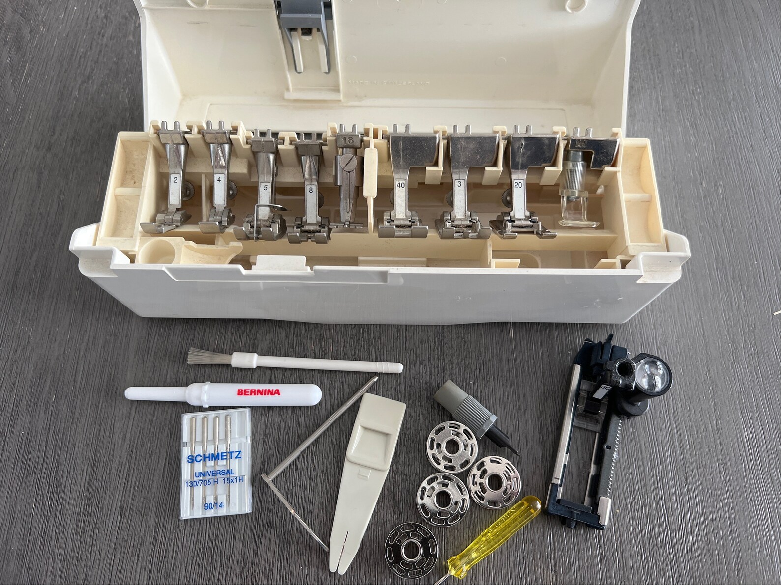 Bernina 1630 Accessories Box With Feet Bobbins and Tools Etsy