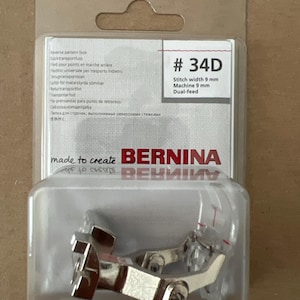 Bernina # 34D Reverse Pattern Foot with Clear Sole for Dual Feed Machines
