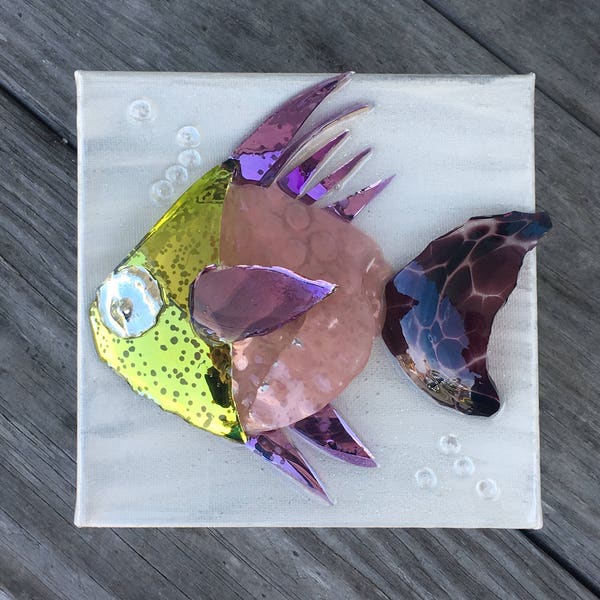 Mohawk Fish- Recycled Glass Art