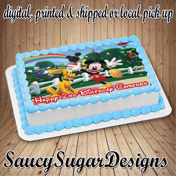 Edible Mickey Mouse Cake Topper Decoration Cake Toppers Cake