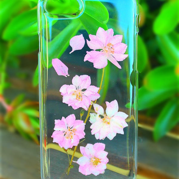 Kirschblüte gepresst getrocknete Blumen Hard Plastic Handytasche auf Samsung Galaxy J7, J7 Pro, J3, A5, A3, A7, E7, Alpha G850, auf 5- HTC A9 Fall