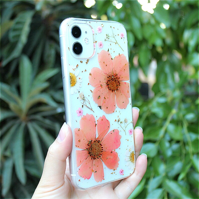 Samsung Galaxy S21 S20 Pressed Flower Phone Case Pink Etsy