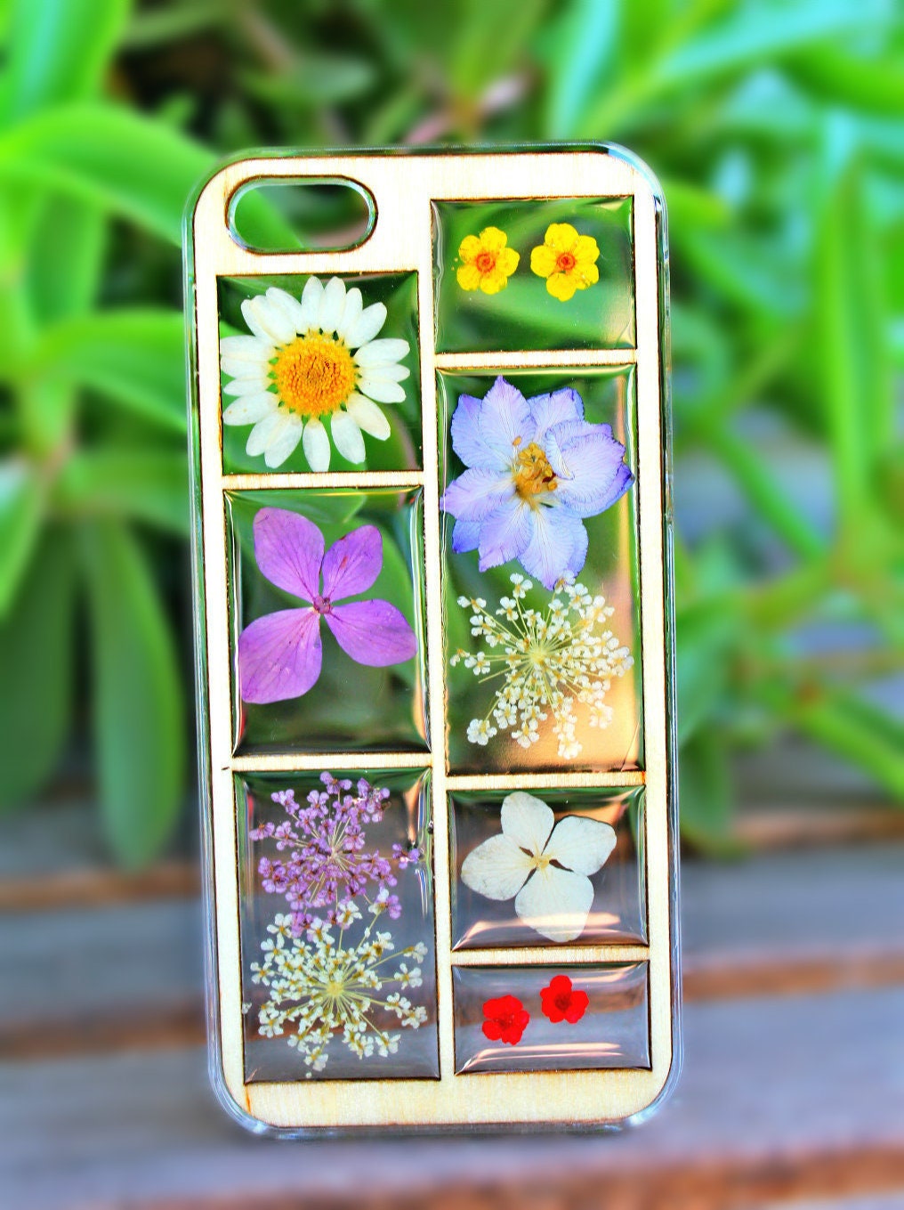Pressed Flowers in Wooden Frame Iphone 6/6s Plus 5/5S SE Etsy