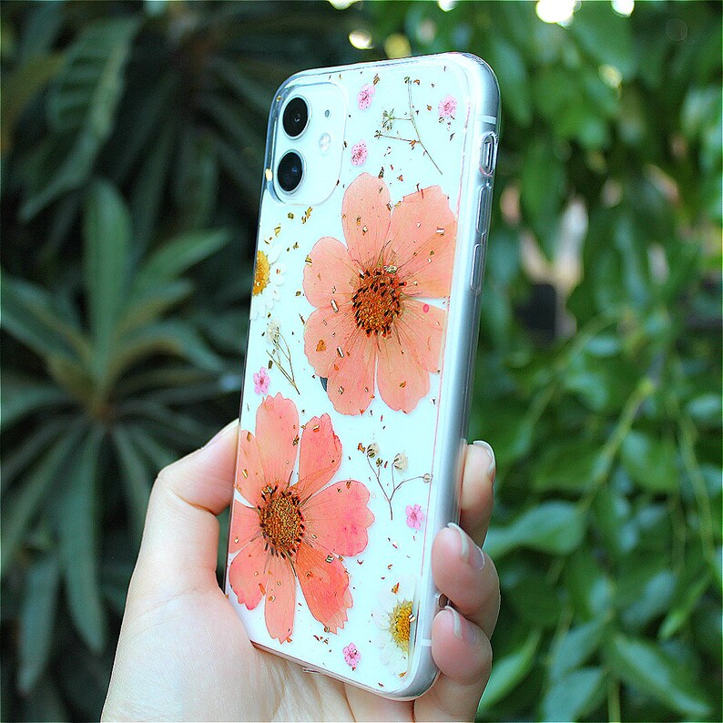 Samsung Galaxy S21 S20 Pressed Flower Phone Case Pink Etsy
